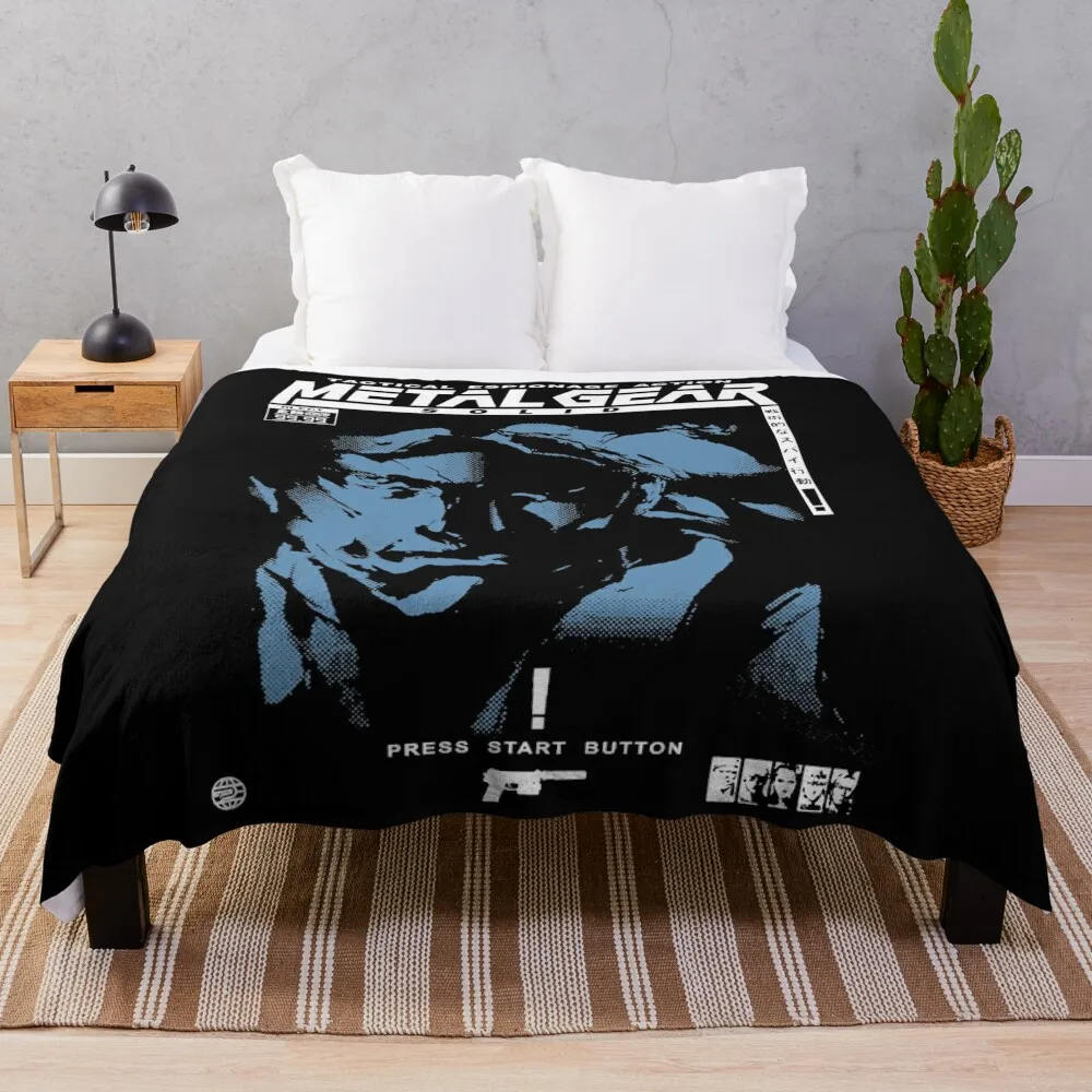 

METAL GEAR SOLID Solid Snake Metal Gear Throw Blanket Hairys Luxury Throw Flannel Blankets