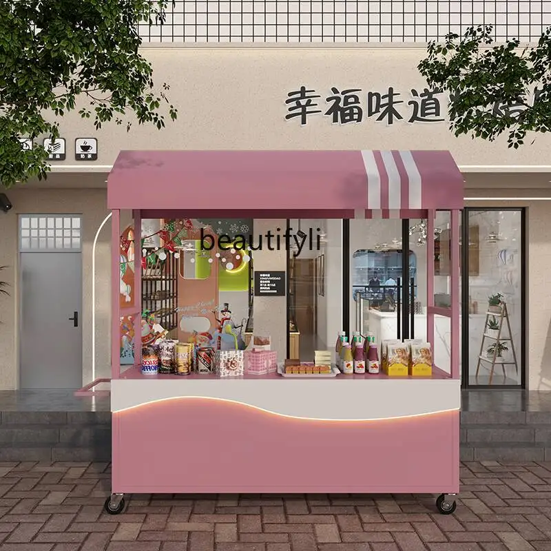 Outdoor stall trolley night market mobile square mobile roadside stall shopping mall promotional snacks multi-function