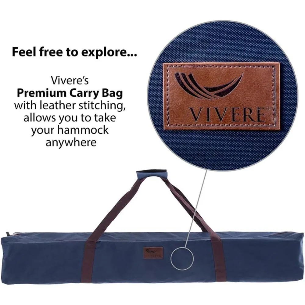 أرجوحة قطنية مزدوجة مع حامل فولاذي موفر للمساحة، أوتار نهاية بوليستر مطورة، سعة 450 رطل، حقيبة حمل ممتازة، مثالية f #6