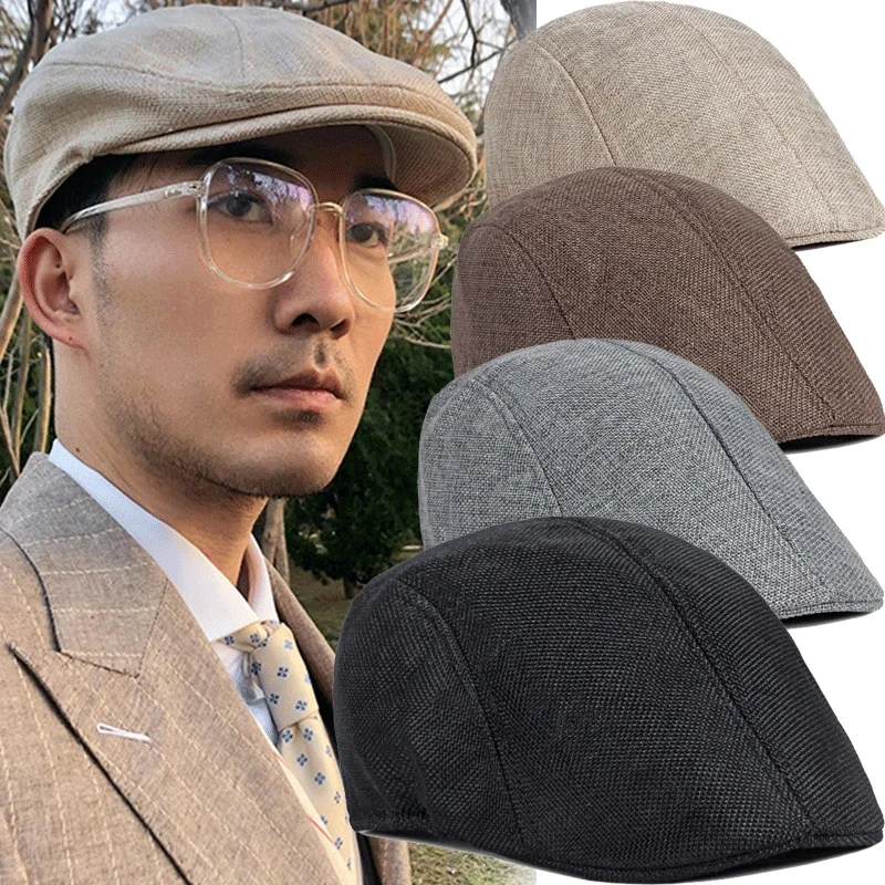 Men Casual Newsboy Hat Spring Autumn Retro Beret Hats Wild Casual Hats Unisex Wild Octagonal Cap for Men Street Caps Gorras Men