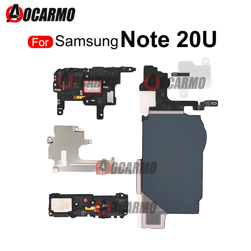 For Samsung Galaxy Note 20 Ultra 20u NFC Wireless Coil Charging Signal Antenna Motherboard Metal Cover Bottom Loudspeaker