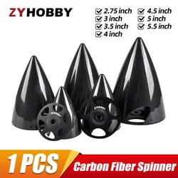 1 unidad ZYHOBBY Spinner de fibra de carbono ligero cono de apoyo de 2 hojas para modelo de avión RC 2,75 ''3''3,5''4'' 4,5''5''5,5'' pulgadas