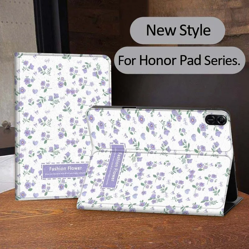 

Retro Flower Creative Pattern Case For Honor Magic Pad 6 7 X8 V6 V7 Pro V8 X9 8 V8 9 13 X8a 2 V9 GT X9a X9 GT2 13.3 Inch Tablet