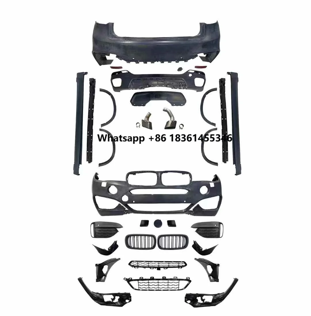 

For F16 X6 2014-2019 MT Sport Style 1:1 Body Kit | Front Bumper Rear Bumper Side Skirts Grille Conversion UpgradeHot Sell