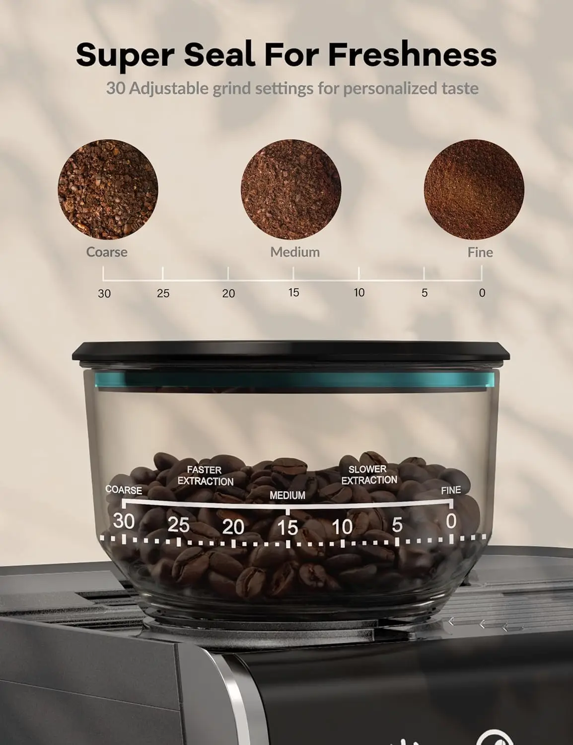 ماكينة قهوة اسبريسو 20 بار 1450 وات ماكينة اسبريسو شبه أوتوماتيكية مع مطحنة لمحبي القهوة كابتشينو لاتيه #6