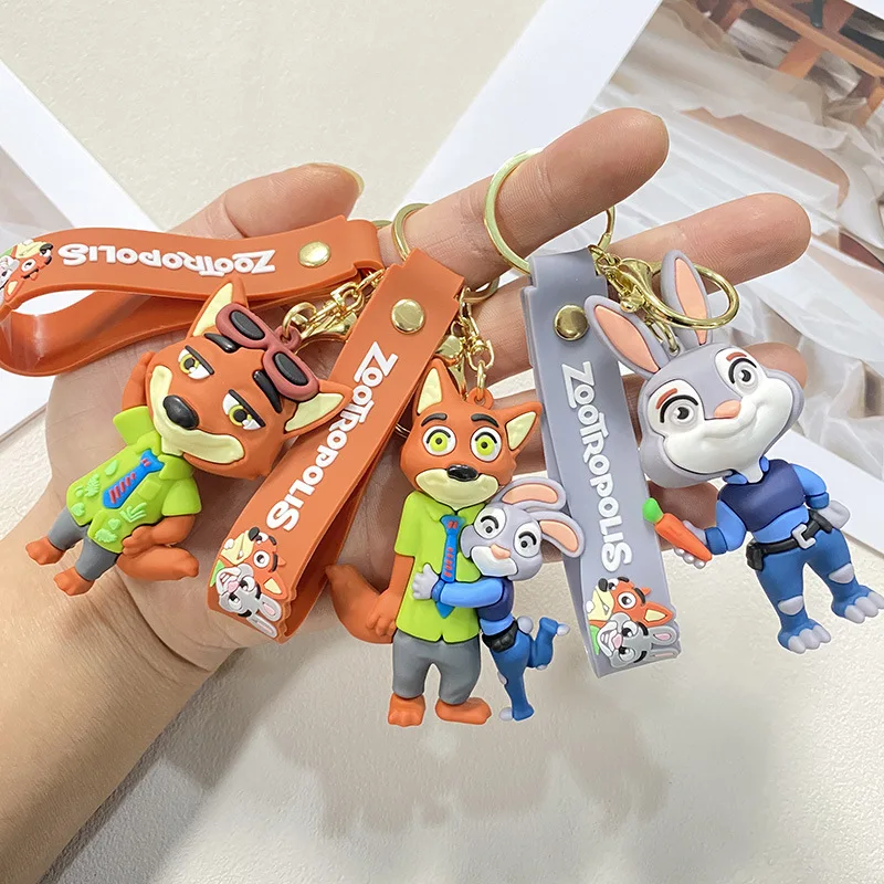 Akcesoria Transgraniczne breloczki Zootopia, uroczy brelok Judy Nick, ozdoba do torebek męskich i damskich