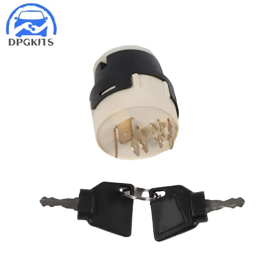 

9 Pins Ignition Switch w/ 2 Key 701/80184 50988 858/04674 701/45500 for JCB JCB200 Tractor Preheat Start Switch Excavator Parts
