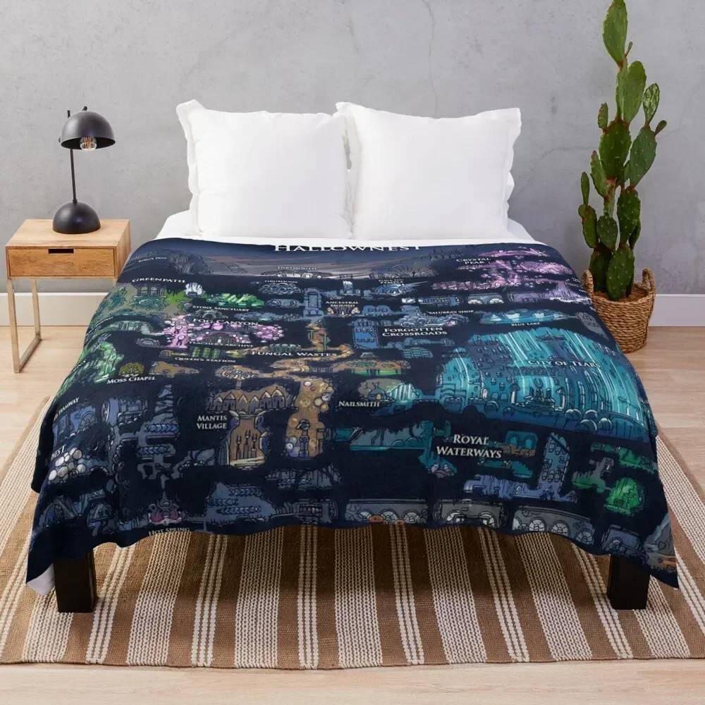 

Map of Hallownest Throw Blanket Anti Shedding Soft Fuzzy Blanket for Home