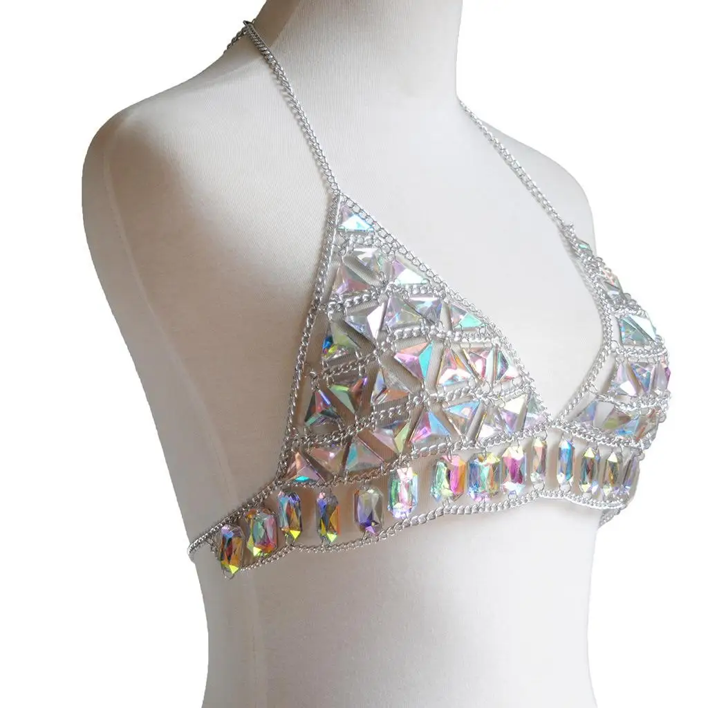 

Chain Bikini Imitation Diamonds Top Sequins Underwear for Girls