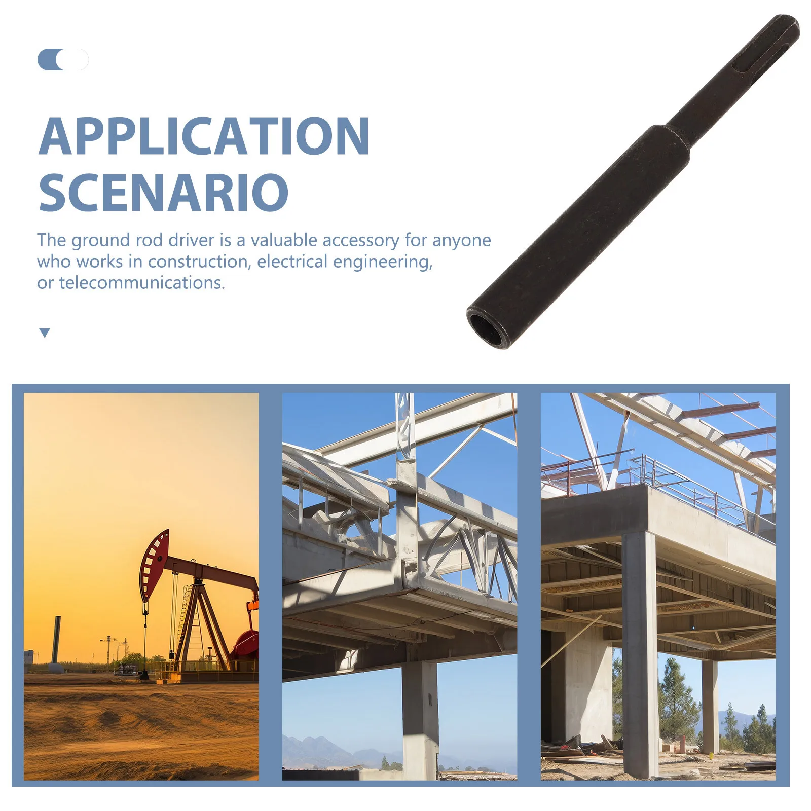 محرك قضيب أرضي لتدريبات المطرقة - أداة مطرقة دوارة شديدة التحمل لقضبان التأريض المصنوعة من الألومنيوم والنحاس الصلب في التربة القوية #5