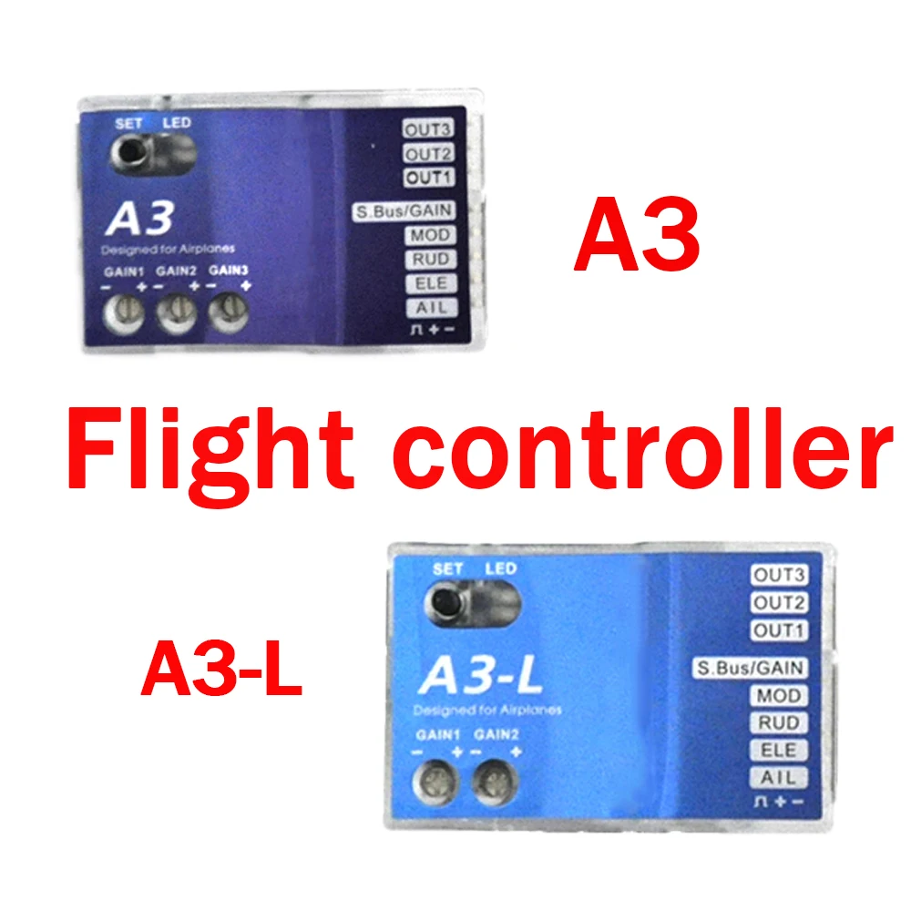 A3 /A3-L Aeroplane Flight Controller Stabilizer 3 Axis Gyro for Airplane Fixed-Wing Copter