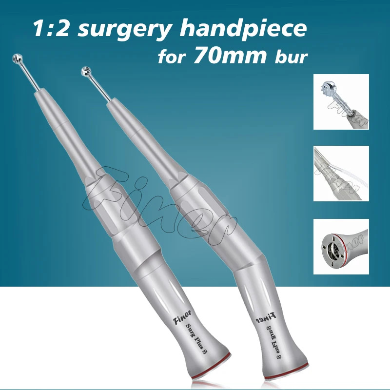 Dental Osteotomy Handpiece 1:2 Speed Increasing Surgical Straight Handpiece for Bone Collecting Sinus Lifting ENT Lumbar Surgery