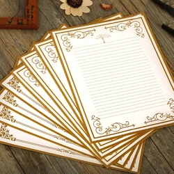 8 Sheets Letter Writing Papers Vintage Letter Papers Stationary Set Lined for Invitations Greeting Letter