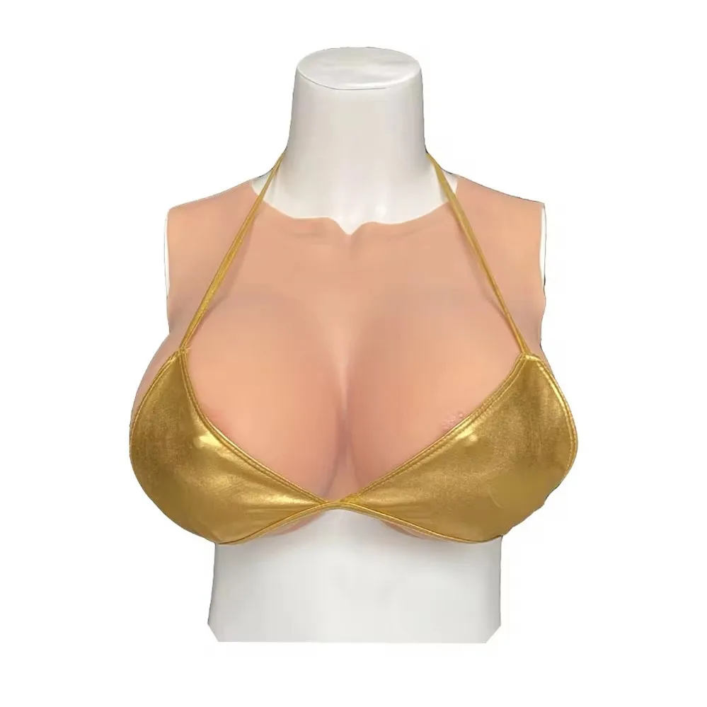 Huge Fake Boobs Tits With Nipples Realistic Silicone Breasts Forms Bodysuit For Shemale Transgender Crossdresser Cosplay Sissy