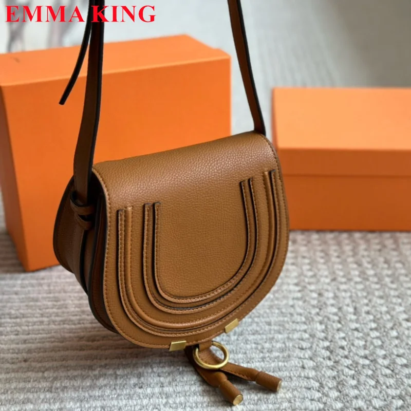 

Fashion Small Shoulder Bags For Women Solid Color Leather Saddle Single Strap Crossbody Bag Female Purse Messenger Handbag 2024