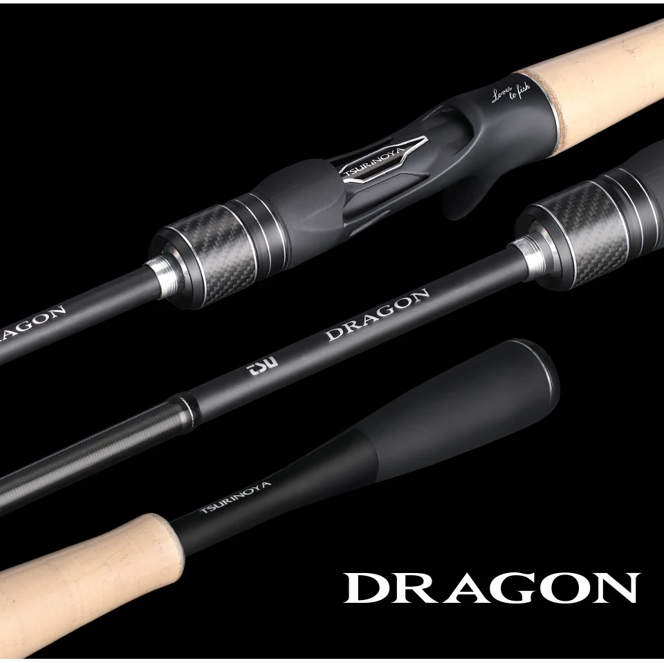 TSURINOYA Long Casting Model Shore Fishing Rod DRAGON 2.28m 2.44m ML M Fast Action FUJI Guide Spinning Rod For Seabass Saltwater
