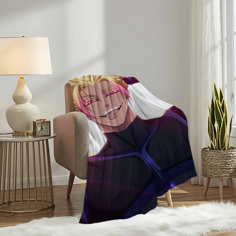 B-BLUE L-LOCK Shidou Ryuusei بطانية لينة مريحة قيلولة أفخم مناسبة لغرفة المعيشة مكتب غرفة نوم عيد ميلاد المنزل طفل هدية