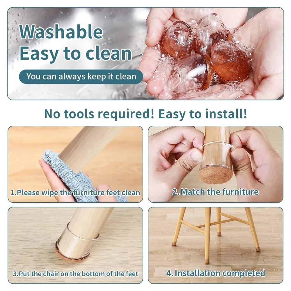 8 قطعة حماة ساق الكرسي القطرية أغطية القدم متعددة الوظائف حماية الأرضيات الخشبية سيليكون الأثاث منصات القدم مرنة #1