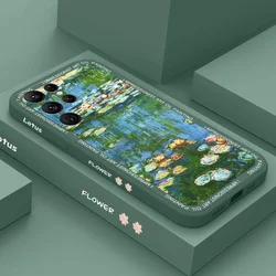 Water Lily Phone Case For Samsung Galaxy S25FE S24 S23 S22 S21 S20 Ultra Plus FE S10 S9 S10E Note 20 ultra 10 9 Plus Cover