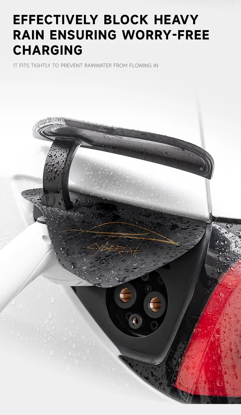 Ladeanschlussabdeckung für Tesla Model 3 Highland Y Juniper Model YL, regenfest, staubdicht, Silikon, Autoschutzteile 2018-2026 – Detail 13