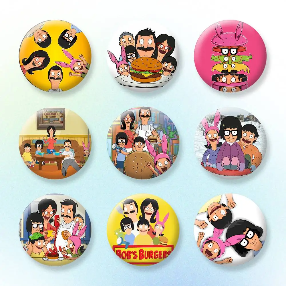 

Cartoon B-Bobs Burgers Badges Creative Tinplate Button PinsBrooch Badge Clothes Backpack
