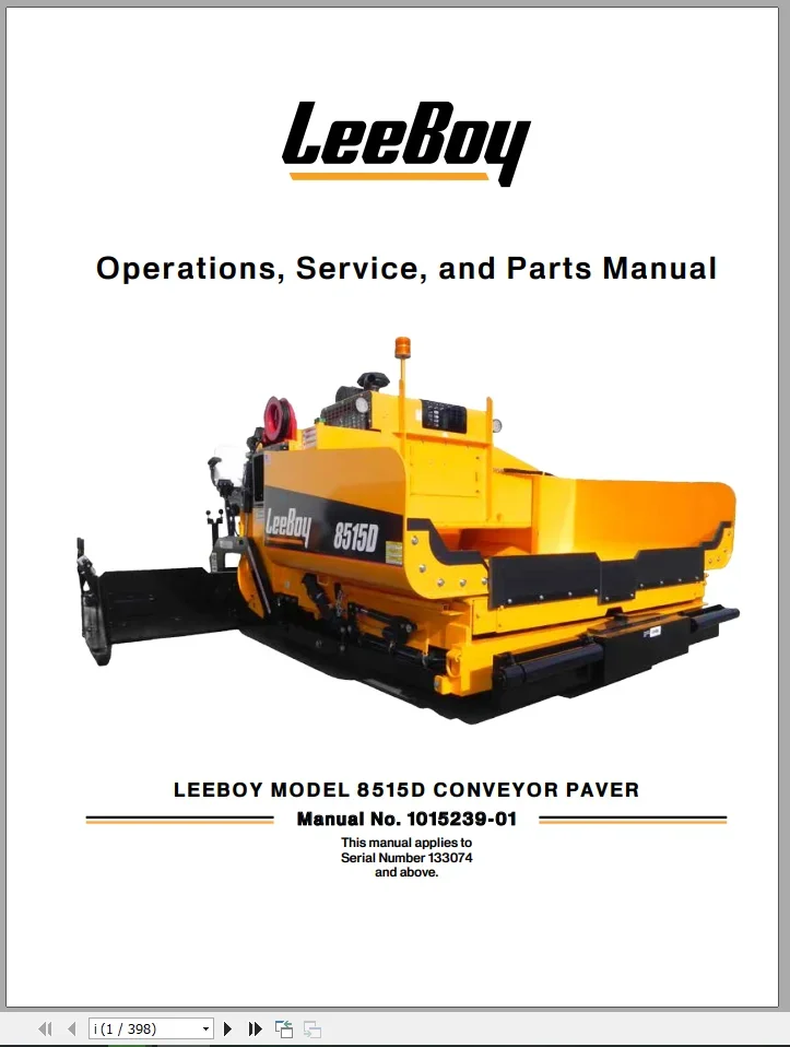 TruckEPC3 Leeboy Rosco LBP Construction Equipment All Model Operations Service & Part Manual