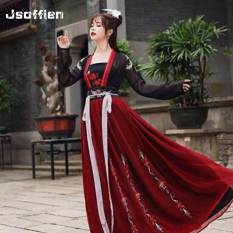 Chinese Traditional Hanfu Costume Woman Ancient Princess Dress Female Fairy Cosplay Costume Stage Folk Dance Wear Oriental