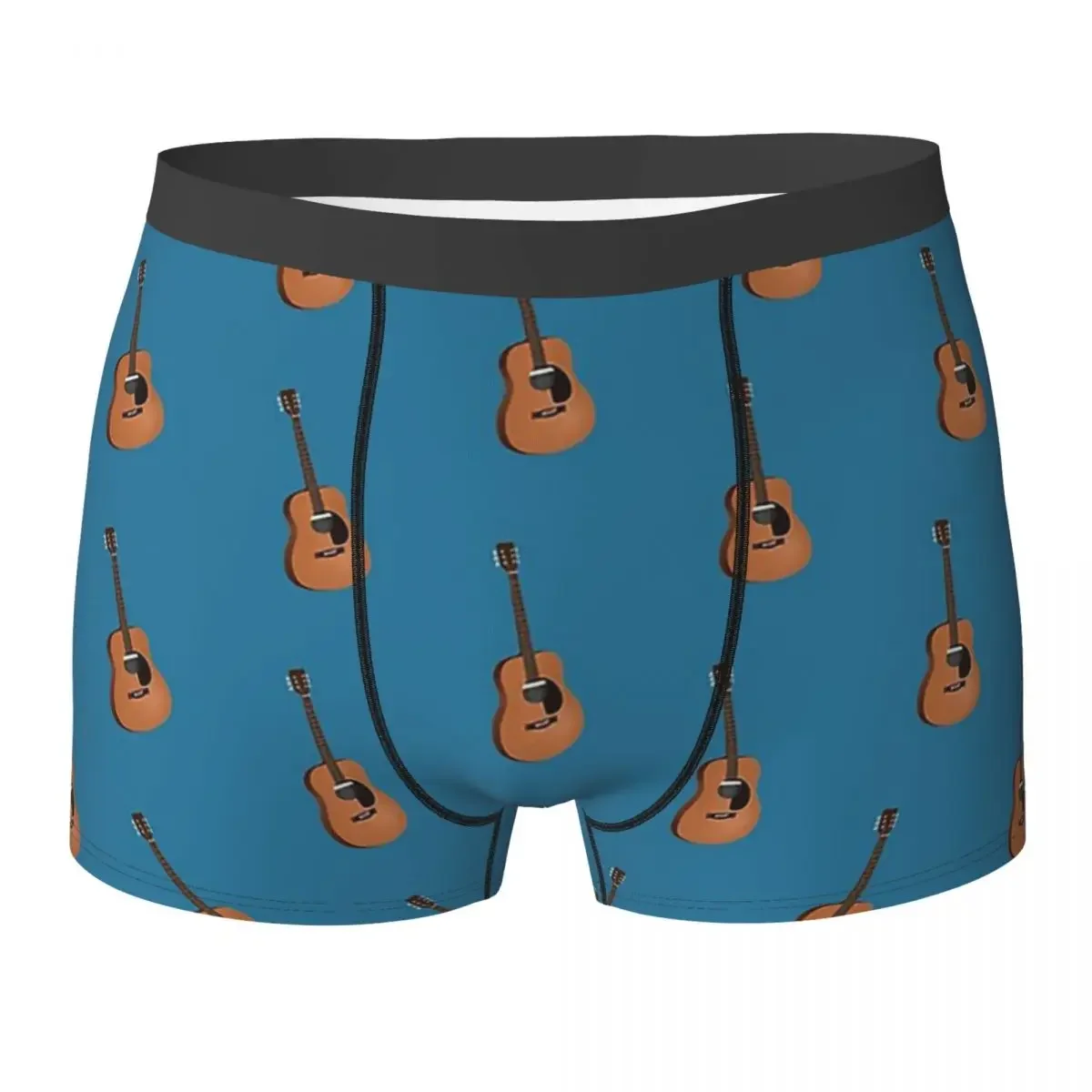 Cuecas boxer shorts guitarra acústica com cabos calcinha masculina ventilar roupa interior para homme homem namorado presente