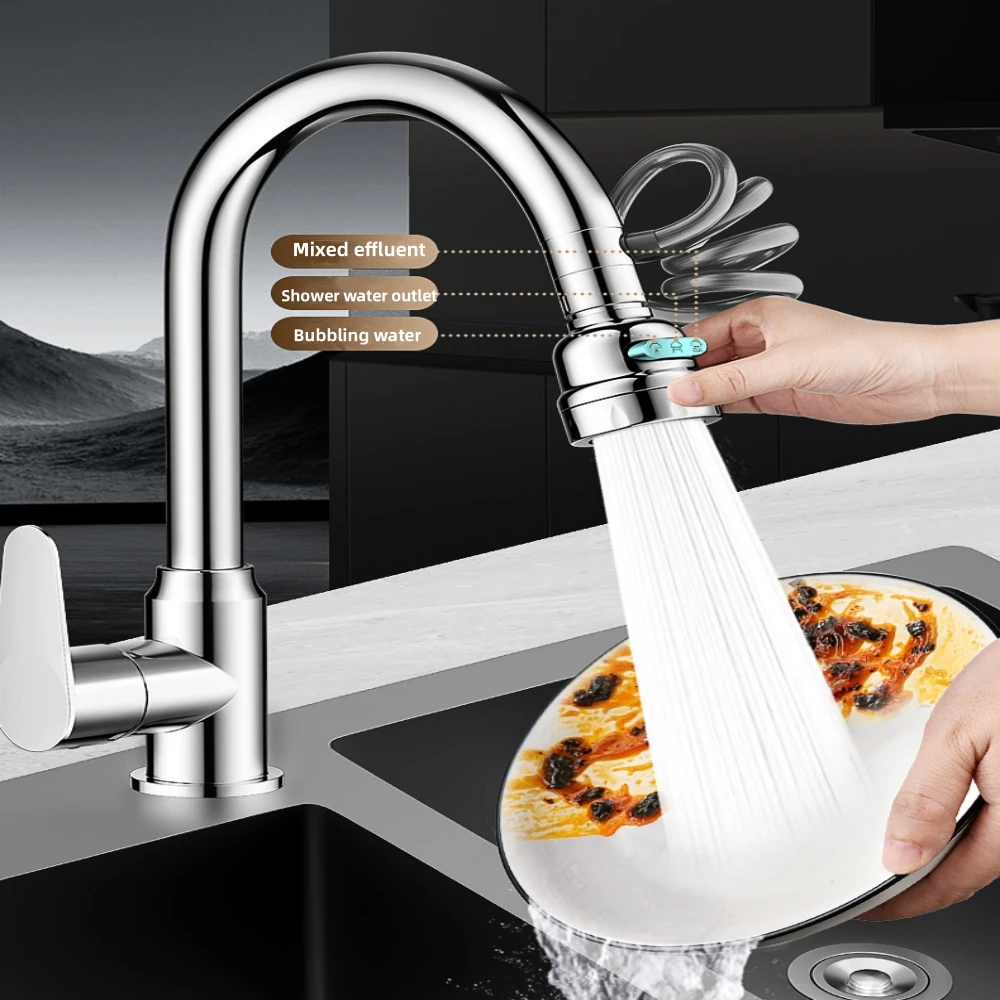 جديد صنبور المطبخ موسع سحب نوع العالمي مهوية الضغط ثلاثة طرق سبلاش برهان تمديد فوهة لحوض الحمام
