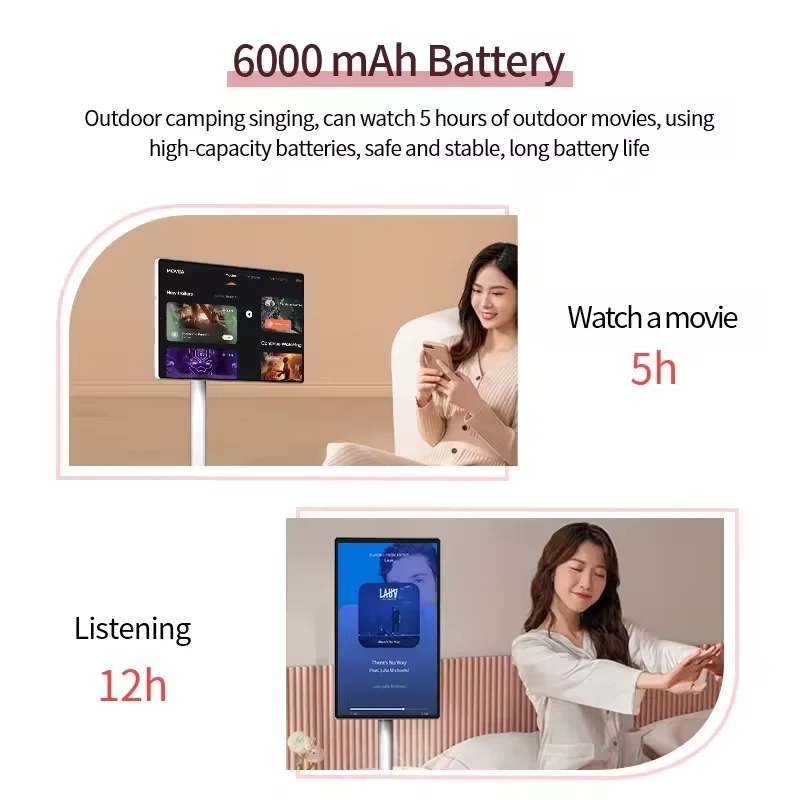 21.5 인치 안드로이드 태블릿 컴퓨터 Hd 디스플레이 플로어 스탠딩 디스플레이 터미널 8Mp 카메라 회전 터치 올인원 기계