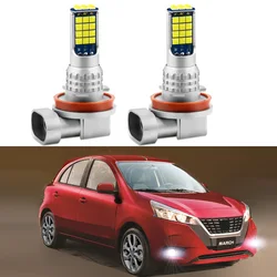 2pcs  Led Car Fog Lamp For Nissan March 2015 2016 2017 2018 2019 2020 2021 2022 Front Fog Light Bulb Canbus