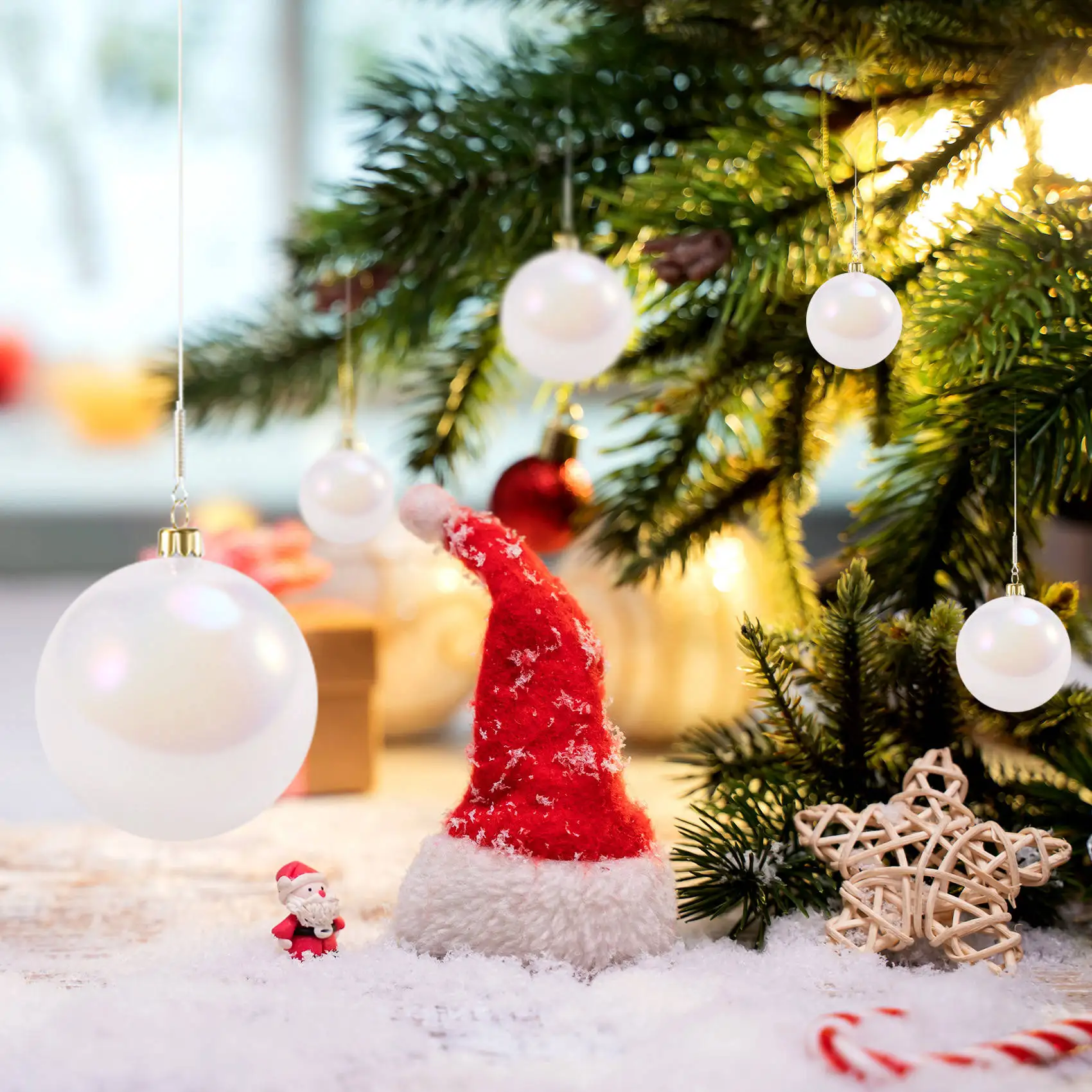 AB15-Christmas Iridescent Ornaments,Bubble Hanging Ornaments Balls,Christmas Rainbow Ball For Party,Wedding