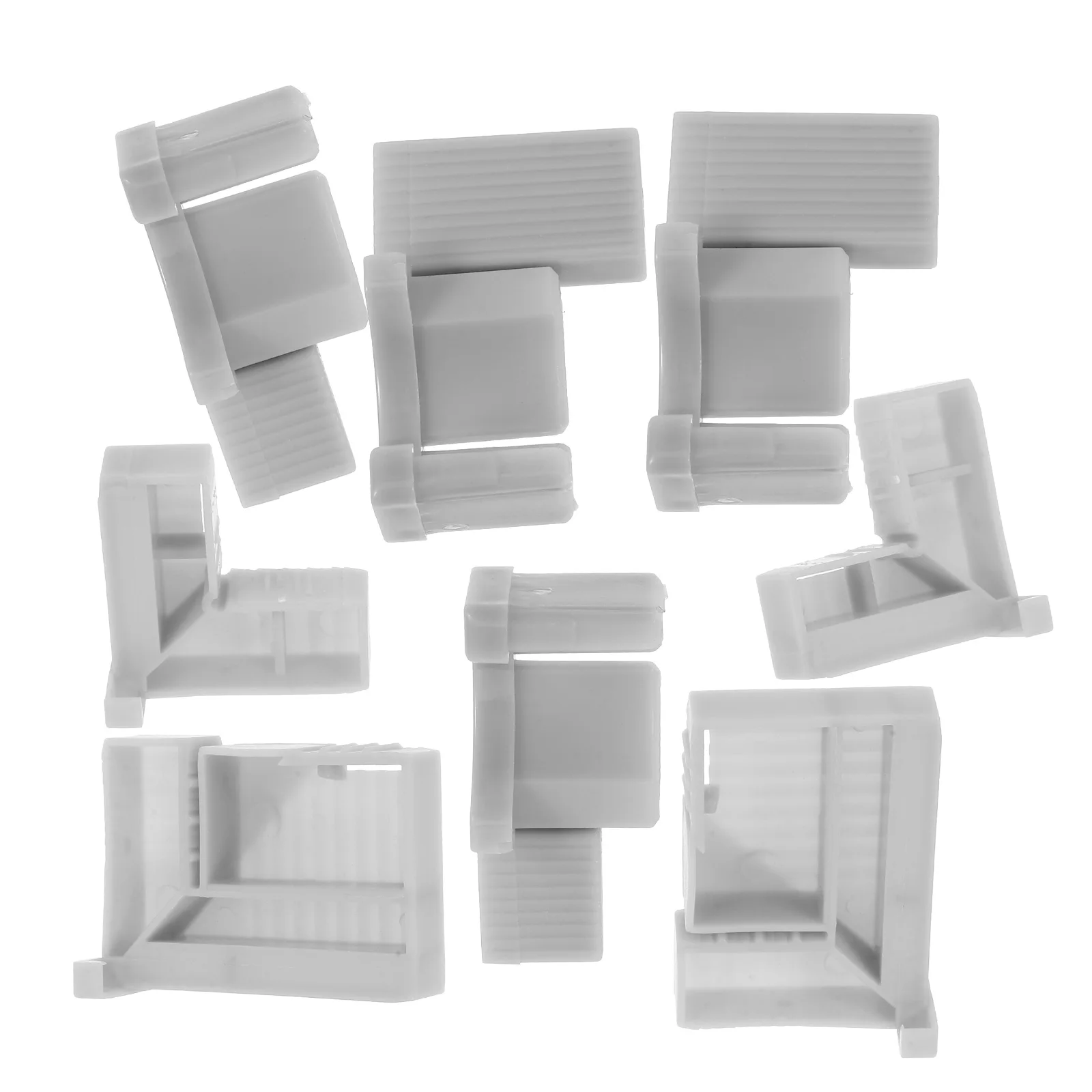 

2 Sets Brackets for Shelves Cabinet Angle Code Corner Shelf Braces Dressers Grey Abs