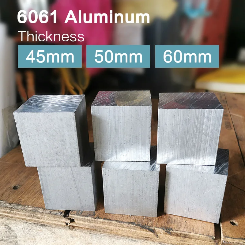 6061 Aluminum Alloy Flat Bar Thickness Width Length 45mm 50mm 55mm 60mm 70mm 80mm 90mm 100mm 150mm 200mm