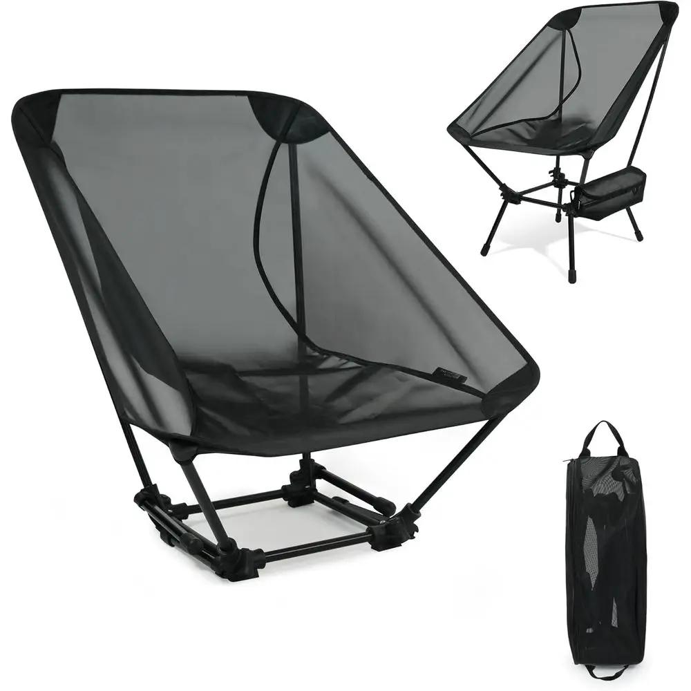 

Himalaya Ultralight Beach Chair, 2 Heights Lightweight Camping Chair, Folding Mesh Backpacking Chairs, Portable Compact Camp Cha