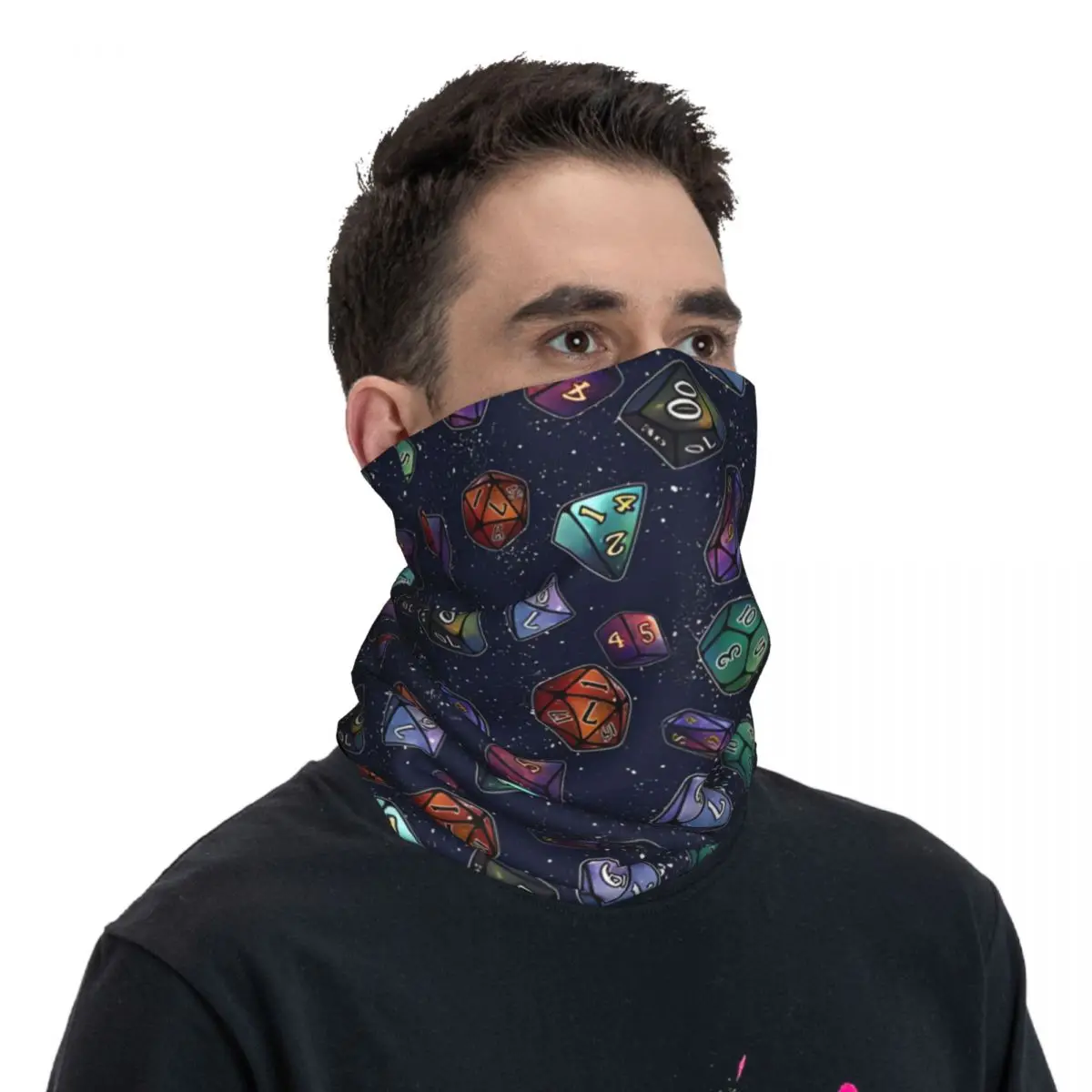 DND Your Roll Motocross Bandana Neck Cover stampato D20 dadi gioco di ruolo Wrap sciarpa multifunzionale copricapo ciclismo Unisex