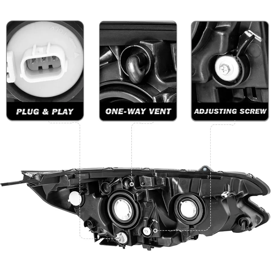 مجموعة مصابيح أمامية LED DRL لـ 20152016 طقم استبدال Honda CRV مع رؤية محسنة وتصميم جمالي حديث متوافق