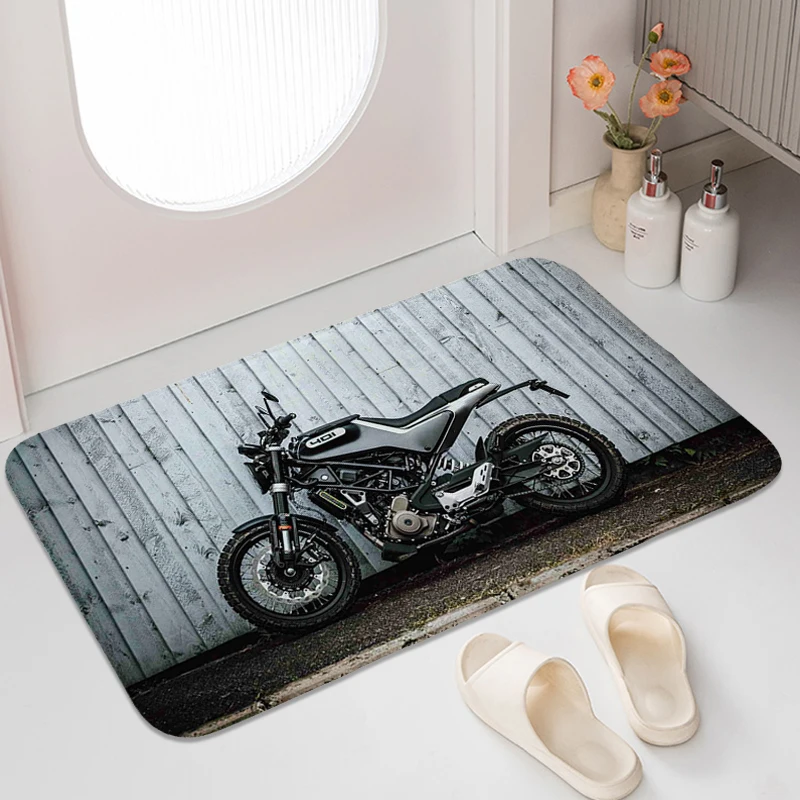 Bedroom Non Slip Carpet Z-Husqvarnas House Interior Entrance Mat Room Decorating Items Bath Rug Aesthetic Funny Doormat Bathmat