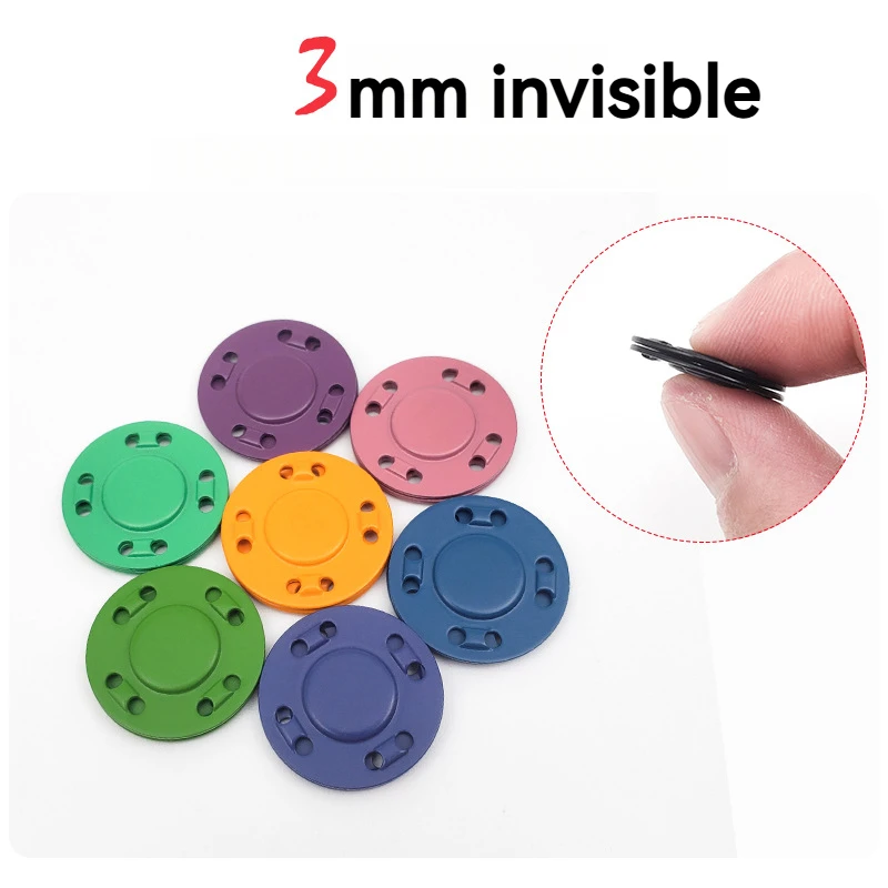 5 paia di bottoni metallici per cucire, pietra magnetica, bottoni automatici magnetici automatici colorati, valigia invisibile, borsa, cappotto, fibbia, artigianato fai da te