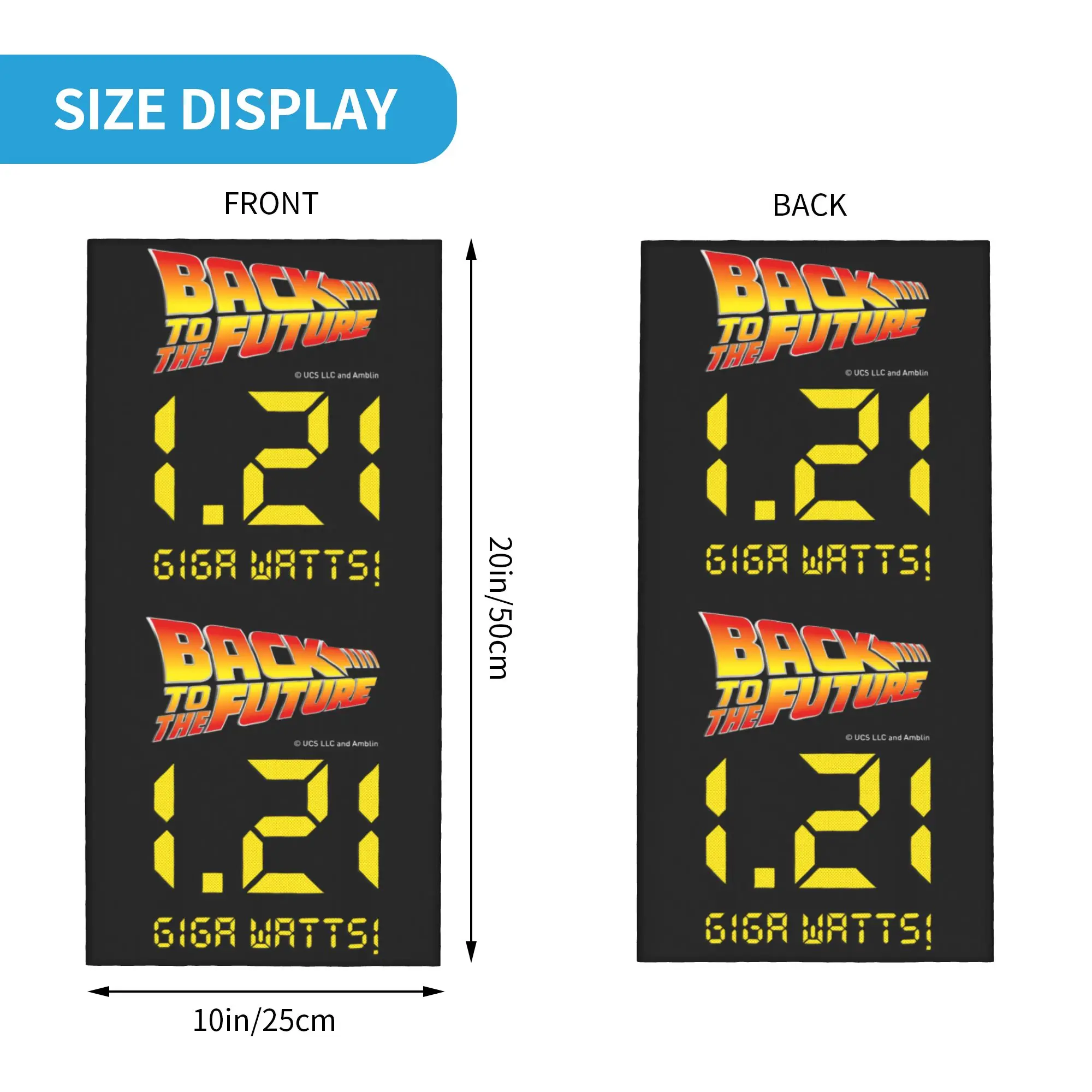 Movies Race Cars Back To The Future Bandana Neck Warmer Women Men Winter Hiking Ski Scarf Gaiter  Face Cover