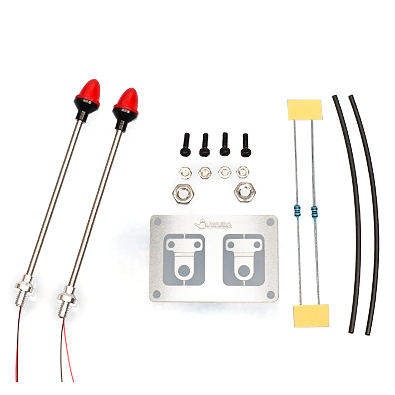 1 Pair LED Plastic Marker Light Side Warning Lamp 2.2V-3V Part for 1/14 DIY Remote Control Tractor Truck Model FH16 770S Vehicle