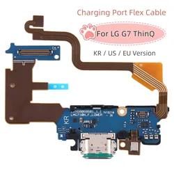 Porta de carregamento USB para lg g7 thinq, cabo flexível para thinq g710n (kr)/(versão us)/(eu e outra versão)