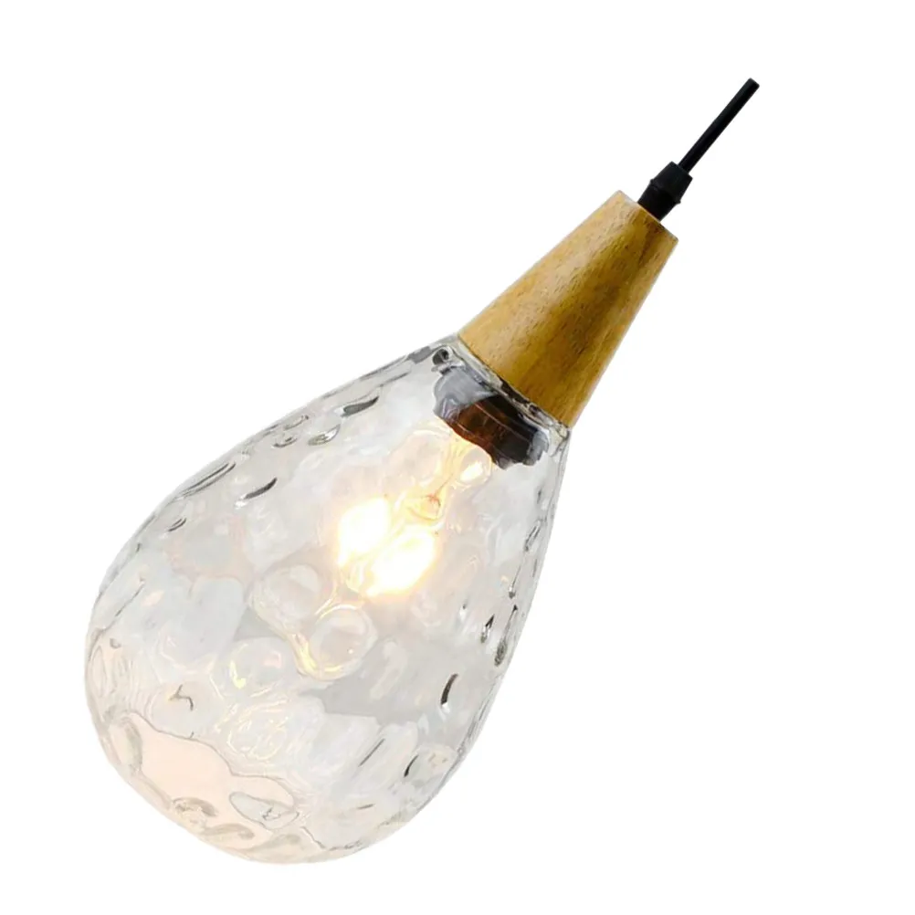 

Glass Drop Shape Pendant Lamp Creative Modern Ceiling Light for Living Room Bedroom Dining Room Study Decorative Suspension Lamp