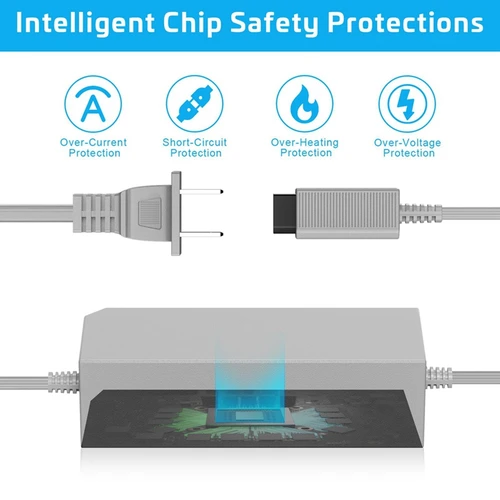 Imagen 2 del producto Barra de sensor de movimiento con cable 3 en 1 + cable adaptador de fuente de alimentación de CA + cable de audio y vídeo compuesto para Nintendo Wii