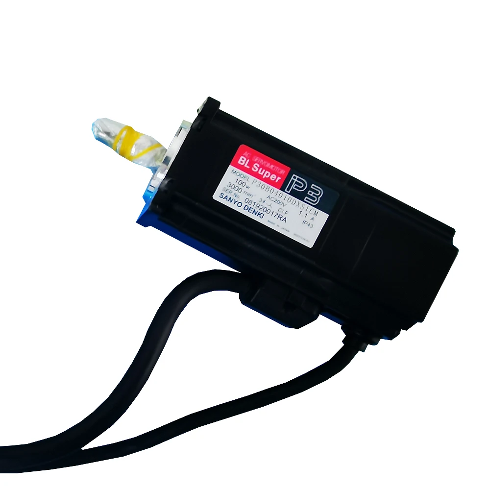 Motor Servo Sanyo Denki 100% Original P30B04010DXS1CMPLC con Controlador Servo Motor P30B04010DXS1CM