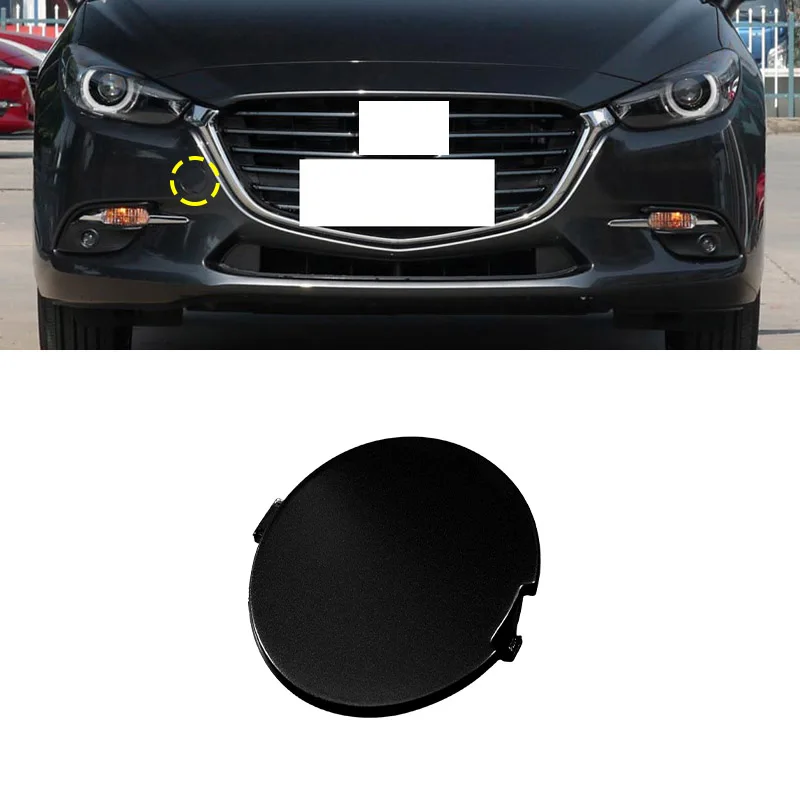Car Front Bumper Tow Hook Cover Cap For Mazda 3 Axela 2017 2018 2019 Trailer Hauling Eye Lid B63B-50-A11-BB
