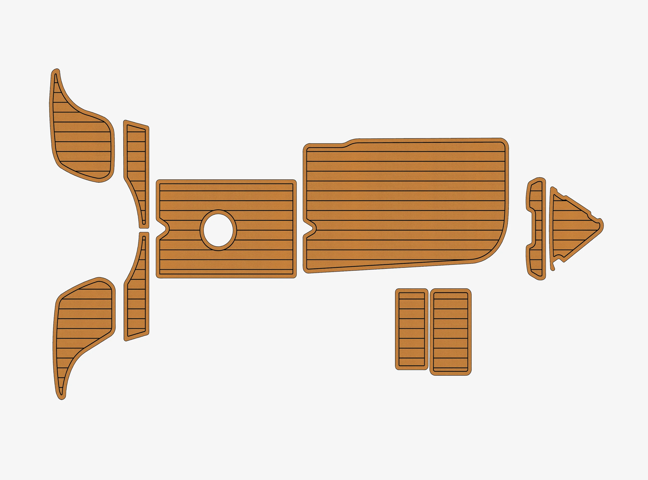 

Skanner 5.9 1/4" 6mm EVA foam Non-Slip PVC Teak Decking marine Mat seadek gatorstep carpet Marine Floor