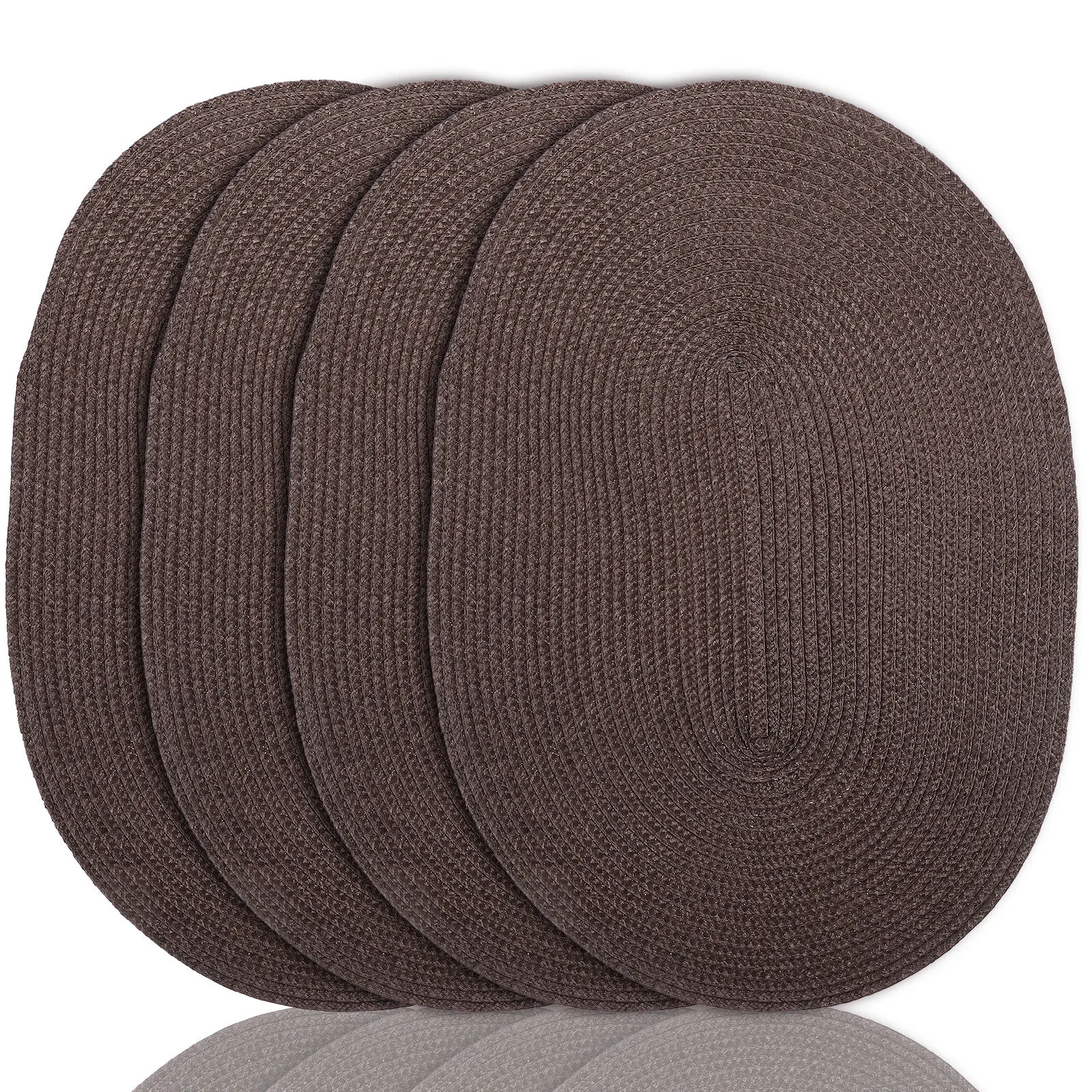 

4Pcs Woven Placemat Anti-Scalding Heat-Resistant Dining Table Pad Household Use Placemat Household Place Mat