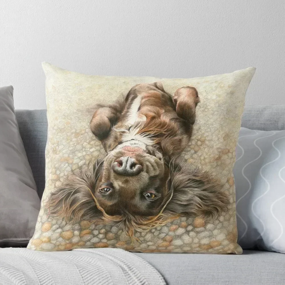 

Chocolate working cocker spaniel Throw Pillow Luxury Pillow Case christmas pillowcases luxury decor Pillows Aesthetic pillow
