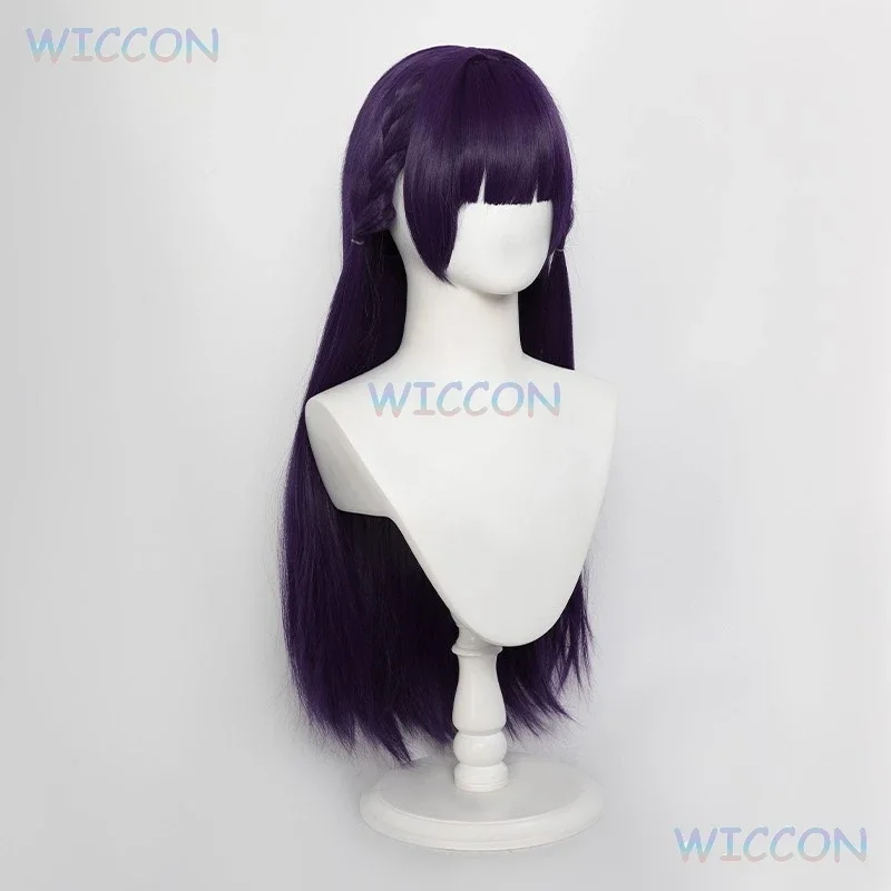 CosplayMiyo Saimori Cosplay Wig Anime My Happy Marriage  With Hairpins 80cm Purple Long Woven Hair Women Girls Halloween Party R